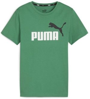 Puma ESS + 2 COL LOGO TEE Chlapčenské tričko, zelená, veľkosť