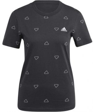 adidas ESSENTIALS MONOGRAM SLIM GRAPHIC TEE Dámske tričko, čierna, veľkosť