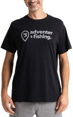 ADVENTER & FISHING COTTON SHIRT Pánske tričko, černá, veľkosť