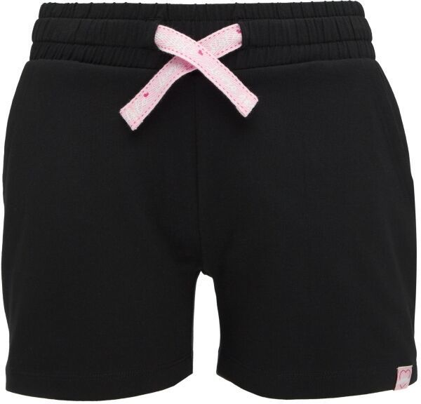 Lewro DARLENE Dievčenské úpletové šortky, čierna, veľkosť 140-146