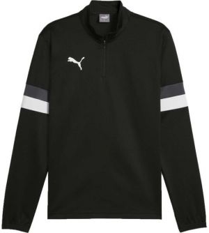 Puma TEAMRISE 1/4 ZIP TOP Pánska mikina na zips, čierna, veľkosť