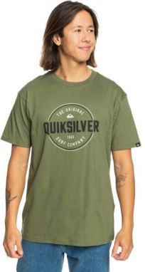 Quiksilver CIRCLE UP Pánske tričko, khaki, veľkosť