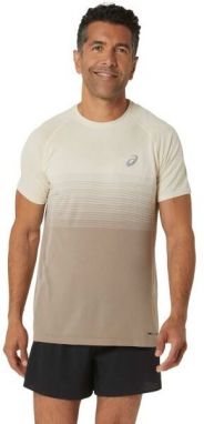 ASICS SEAMLESS TOP Pánske športové tričko, hnedá, veľkosť