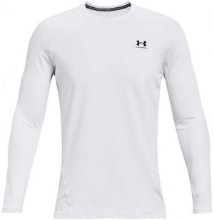 Under Armour CG ARMOUR FITTED CREW Pánske tričko, biela, veľkosť