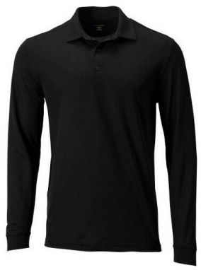 GREGNORMAN MEN INTERLOCK LONGSLEEVE POLO Pánske polo tričko, čierna, veľkosť
