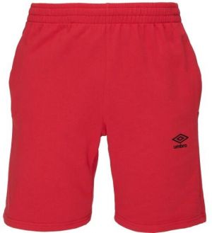 Umbro FRENCH TERRY SHORT ESSENTIALS Pánske teplákové kraťasy, červená, veľkosť