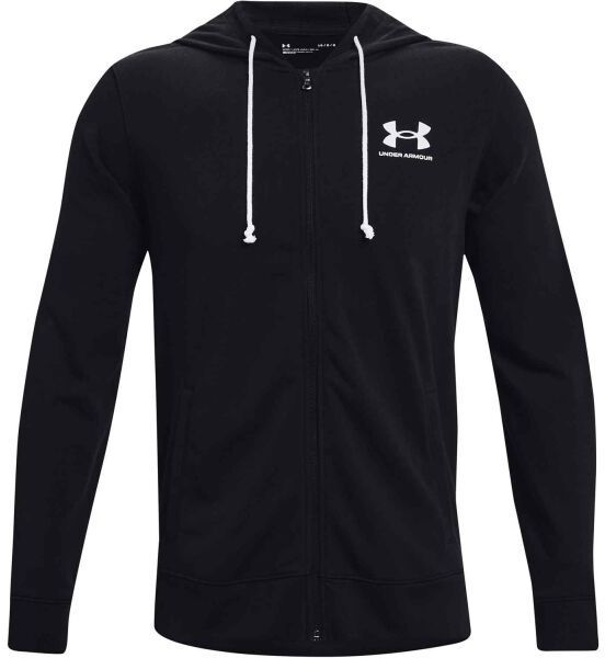 Under Armour RIVAL TERRY LC FZ Pánska mikina, čierna, veľkosť M