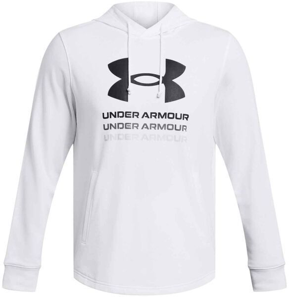 Under Armour RIVAL Pánska mikina, biela, veľkosť XXXL