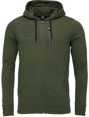 Umbro TERRACE ZIP HOODIE Pánska mikina, khaki, veľkosť