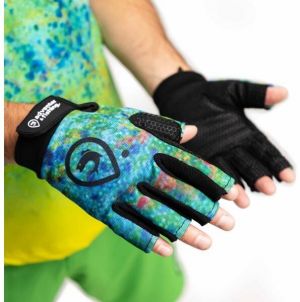 ADVENTER & FISHING SHORT Pánske rukavice na lovenie rýb na mori, mix, veľkosť L/XL