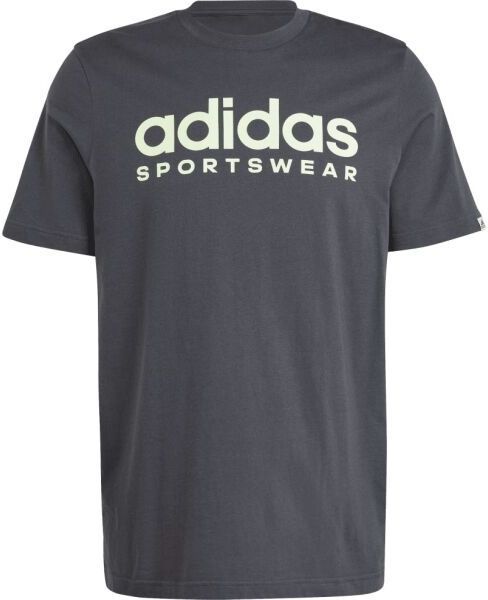 adidas SPORTSWEAR GRAPHIC TEE Pánske tričko, tmavo sivá, veľkosť