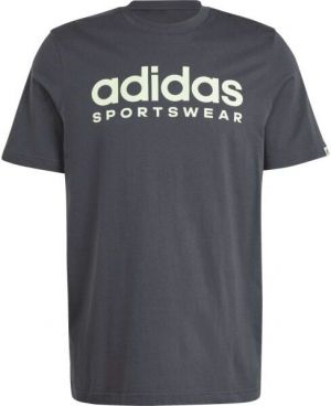 adidas SPORTSWEAR GRAPHIC TEE Pánske tričko, tmavo sivá, veľkosť