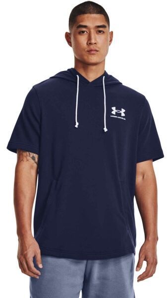 Under Armour RIVAL TERRY LC SS HD Pánska fitness mikina, tmavo modrá, veľkosť S