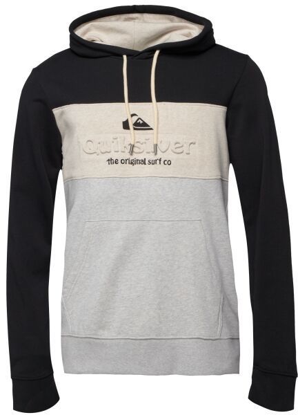 Quiksilver EMBOSS BLOCK Pánska mikina, sivá, veľkosť