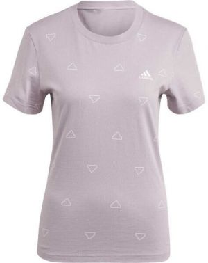 adidas ESSENTIALS MONOGRAM SLIM GRAPHIC TEE Dámske tričko, fialová, veľkosť