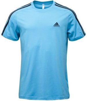 adidas ESSENTIALS SINGLE JERSEY 3-STRIPES Pánske tričko, modrá, veľkosť