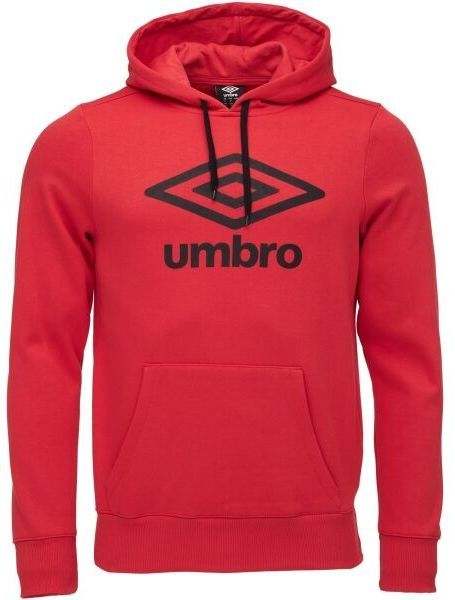 Umbro LARGE LOGO HOODIE ESSENTIALS Pánska mikina, červená, veľkosť