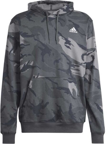 adidas BIG LOGO HOODIE Pánska mikina, tmavo sivá, veľkosť