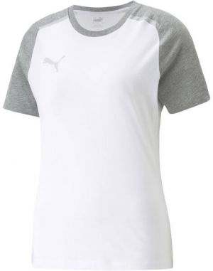 Puma TEAMCUP CASUALS TEE Futbalové tričko, biela, veľkosť