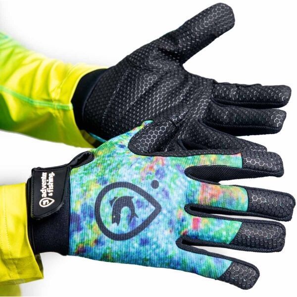 ADVENTER & FISHING LONG Pánske rukavice na lovenie rýb na mori, čierna, veľkosť M/L