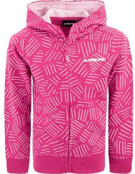 ALPINE PRO VELQO Dievčenská mikina, ružová, veľkosť 152-158
