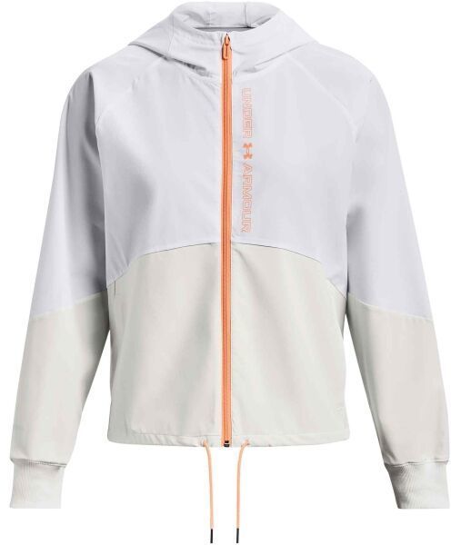 Under Armour WOVEN FZ JACKET Dámska bunda, biela, veľkosť