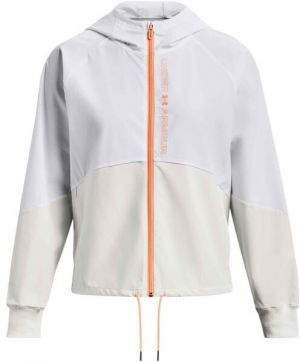 Under Armour WOVEN FZ JACKET Dámska bunda, biela, veľkosť