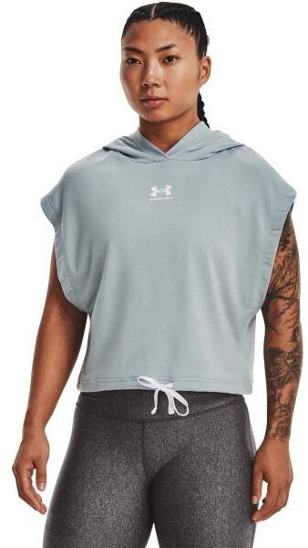 Under Armour UA RIVAL TERRY SS HOODIE Dámska fitness mikina, svetlomodrá, veľkosť S