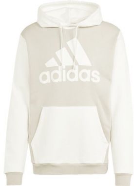 adidas ESSENTIALS FLEECE BIG LOGO HOODIE Pánska mikina, béžová, veľkosť