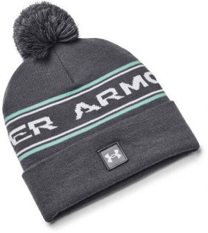 Under Armour HALFTIME POM Pánska zimná čiapka, tmavo sivá, veľkosť