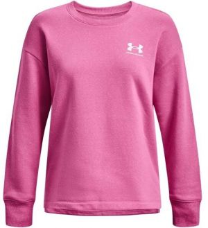 Under Armour RIVAL FLEECE OVERSIZE CREW Dámska mikina, ružová, veľkosť
