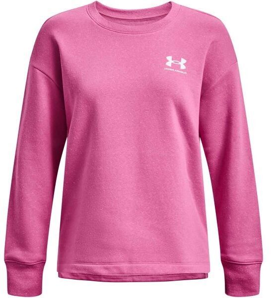 Under Armour RIVAL FLEECE OVERSIZE CREW Dámska mikina, ružová, veľkosť