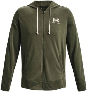 Under Armour RIVAL TERRY LC FZ Pánska mikina, khaki, veľkosť L