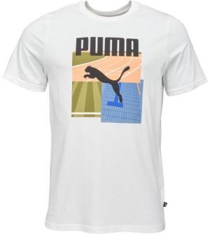 Puma GRAPHIC SUMMER SPORTS TEE Pánske tričko, biela, veľkosť