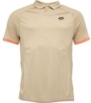 Lotto TECH II D2 POLO SHIRT Pánske tenisové polo tričko, hnedá, veľkosť