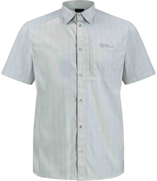 Jack Wolfskin NORBO S/S SHIRT M Pánska košeľa, sivá, veľkosť