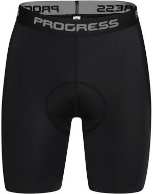PROGRESS BASICA SHORTS Pánske kraťasy s cyklistickou vložkou, čierna, veľkosť