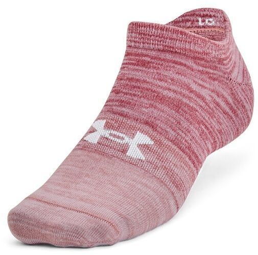 Under Armour ESSENTIAL NO SHOW 3PK Unisex ponožky, ružová, veľkosť M