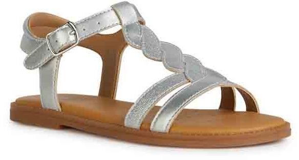 Geox S.KARLY G. Dievčenské sandále, strieborná, veľkosť