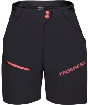 PROGRESS GENIA BIKE SHORTS Dámske cyklistické šortky, čierna, veľkosť