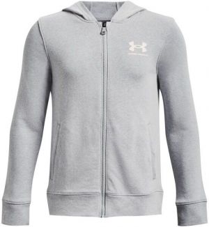 Under Armour RIVAL TERRY FZ HOODIE Juniorská mikina, sivá, veľkosť