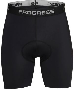 PROGRESS BASIC SHORTS Pánske kraťasy s cyklistickou vložkou, čierna, veľkosť