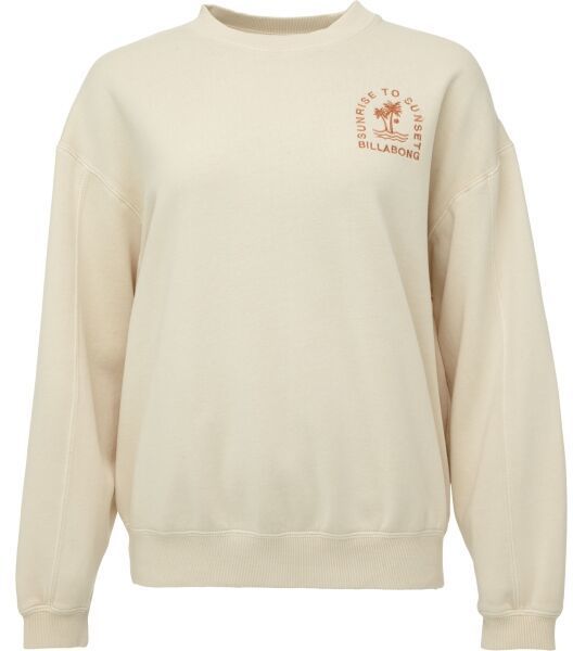 Billabong KENDAL CREW Dámska flísová mikina, béžová, veľkosť