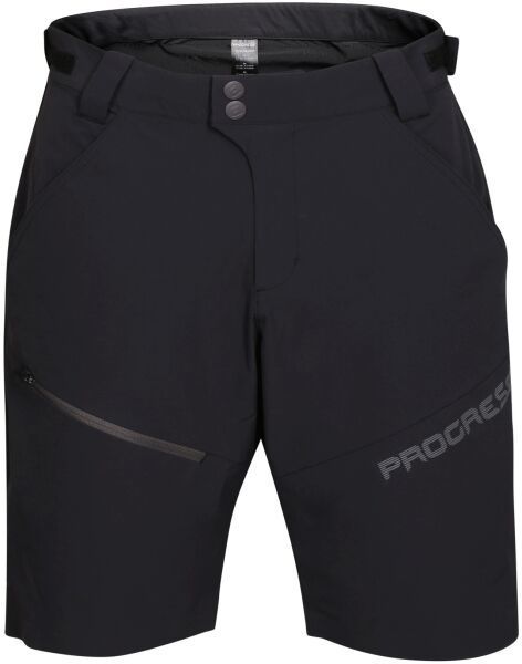 PROGRESS GENIUS BIKE SHORTS Pánske cyklistické šortky, čierna, veľkosť XXL