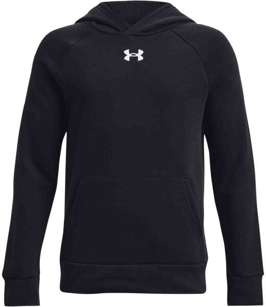 Under Armour RIVAL FLEECE HOODIE Chlapčenská mikina, čierna, veľkosť L