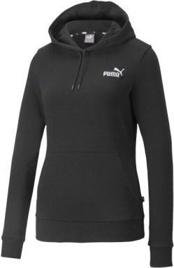 Puma ESSENTIALS + EMBROIDERY HOODIE TR Dámska mikina, čierna, veľkosť