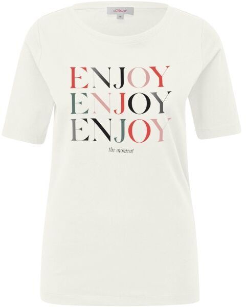 s.Oliver RL T-SHIRT Dámske tričko, biela, veľkosť