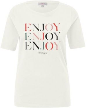s.Oliver RL T-SHIRT Dámske tričko, biela, veľkosť