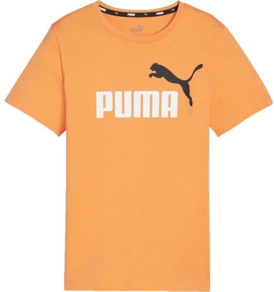 Puma ESS + 2 COL LOGO TEE Chlapčenské tričko, oranžová, veľkosť