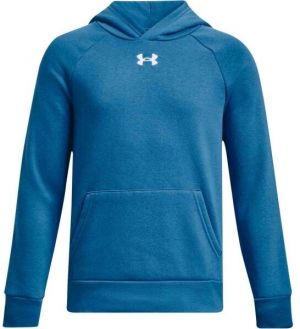 Under Armour RIVAL FLEECE HOODIE Chlapčenská mikina, modrá, veľkosť L